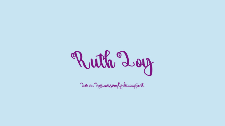 Ruth Loy Font