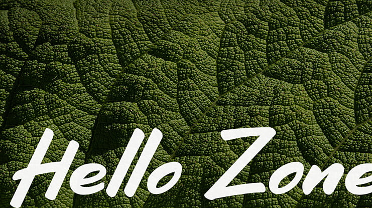 Hello Zone Font