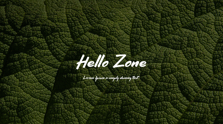 Hello Zone Font