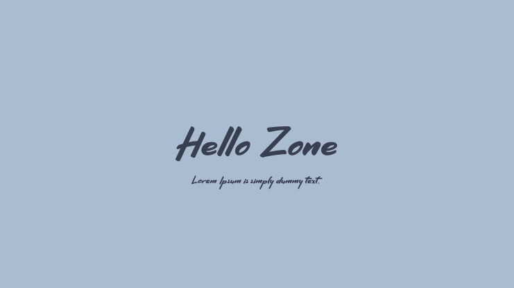 Hello Zone Font