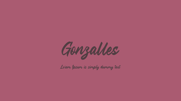 Gonzalles Font Family