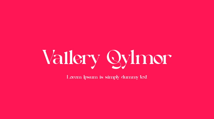 Vallery Qylmor Font