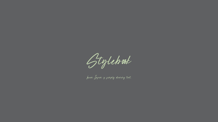Stylebook Font