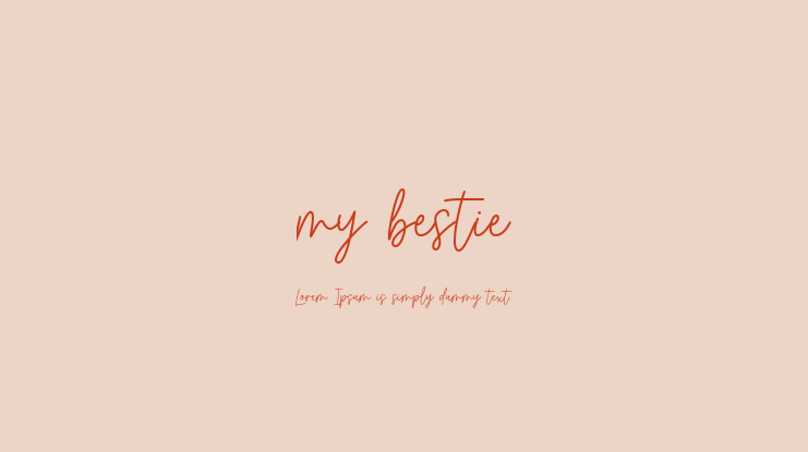 my bestie Font