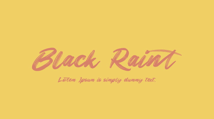 Black Raint Font