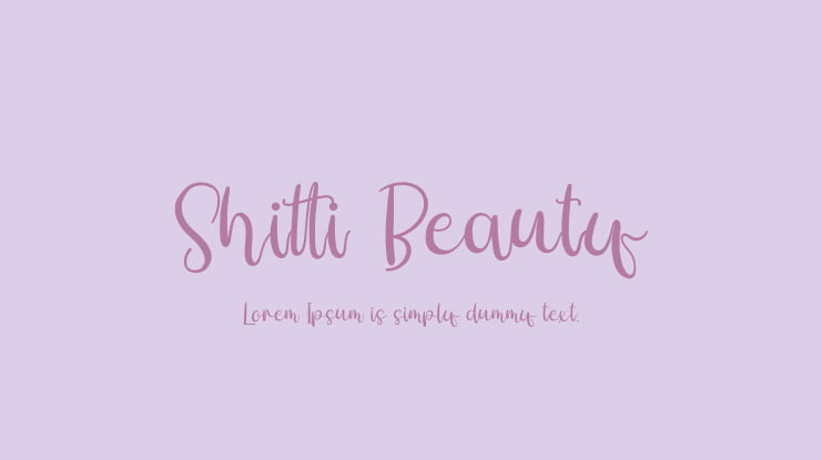 Shitti Beauty Font