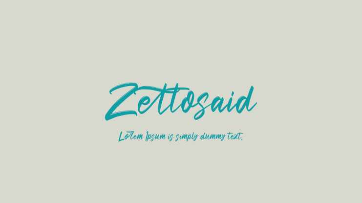 Zettosaid Font