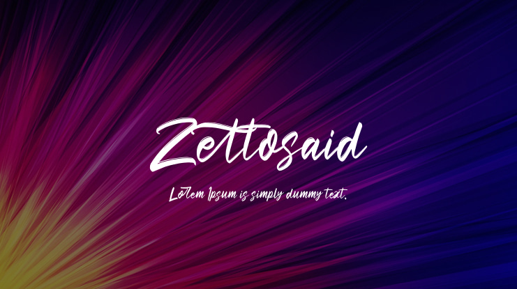 Zettosaid Font