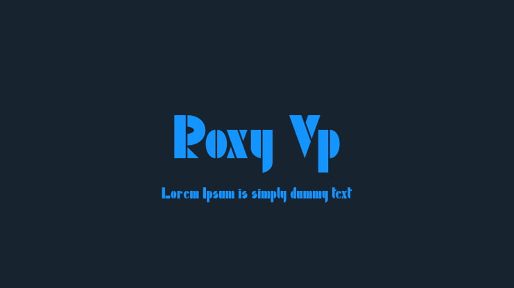 Roxy Vp Font