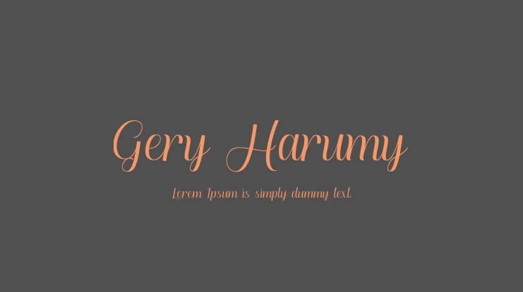 Gery Harumy Font