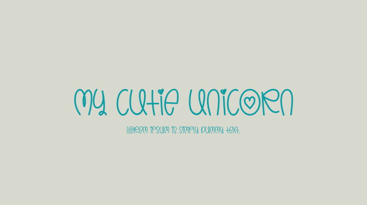 My Cutie Unicorn Font