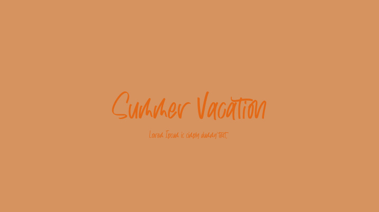 Summer Vacation Font