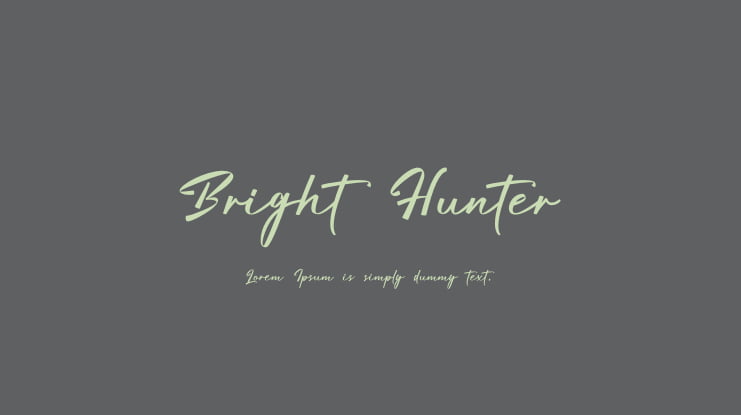 Bright Hunter Font