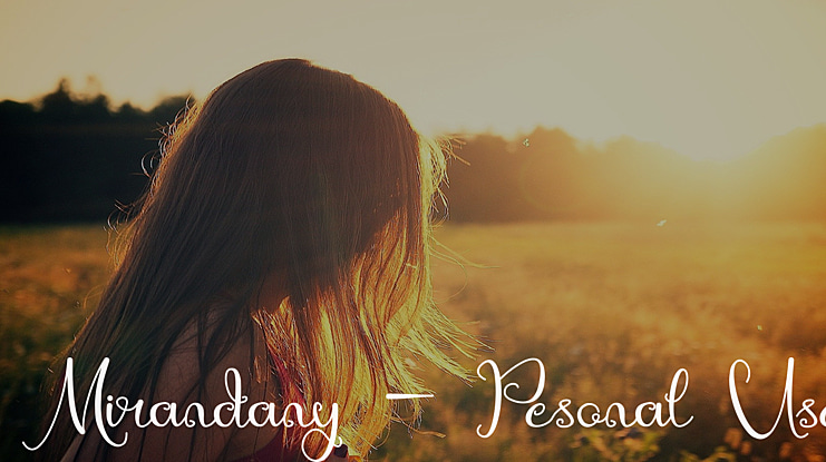 Mirandany - Pesonal Use Font