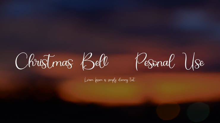 Christmas Bell - Pesonal Use Font