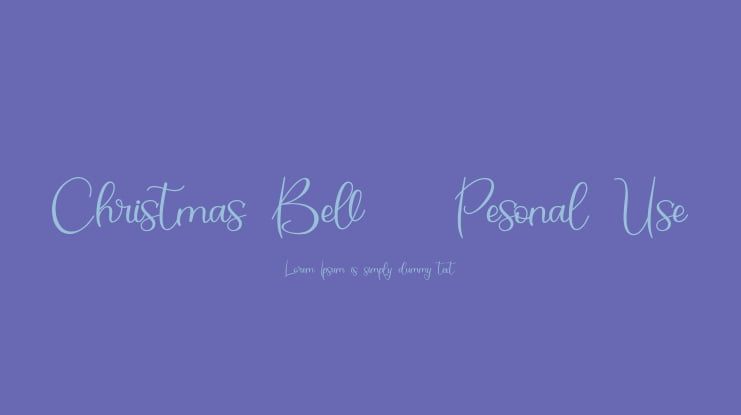 Christmas Bell - Pesonal Use Font