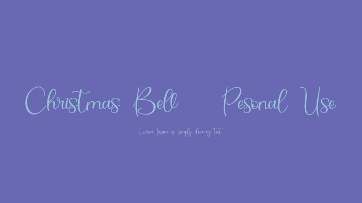 Christmas Bell - Pesonal Use Font
