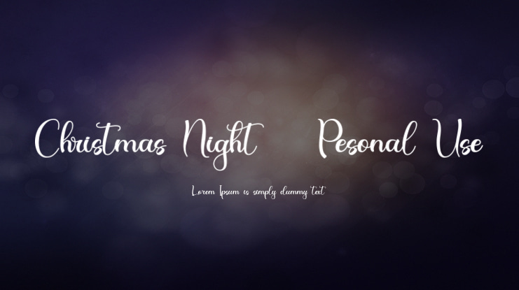 Christmas Night - Pesonal Use Font