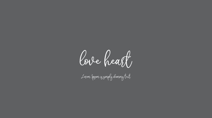 love heart Font
