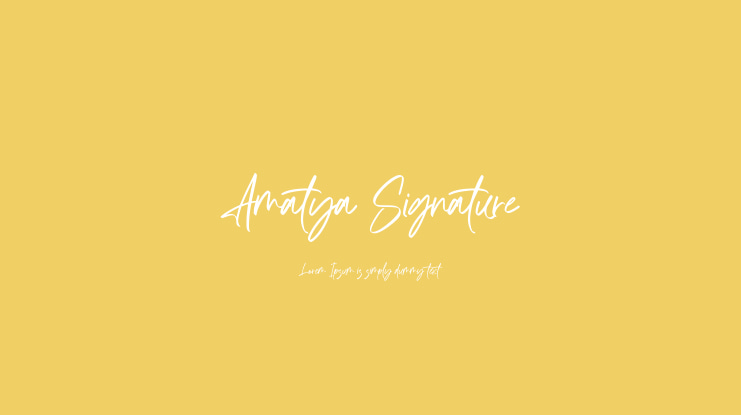 Amatya Signature Font