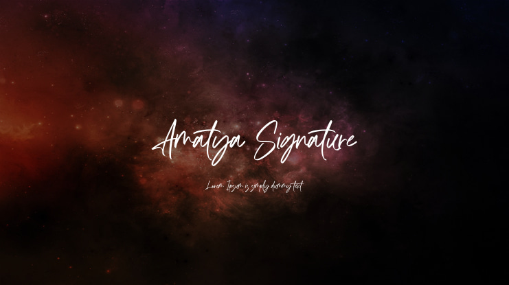 Amatya Signature Font
