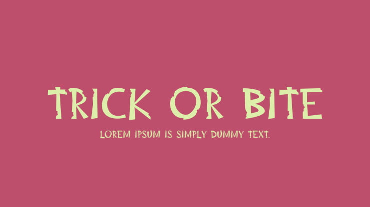 Trick or Bite Font