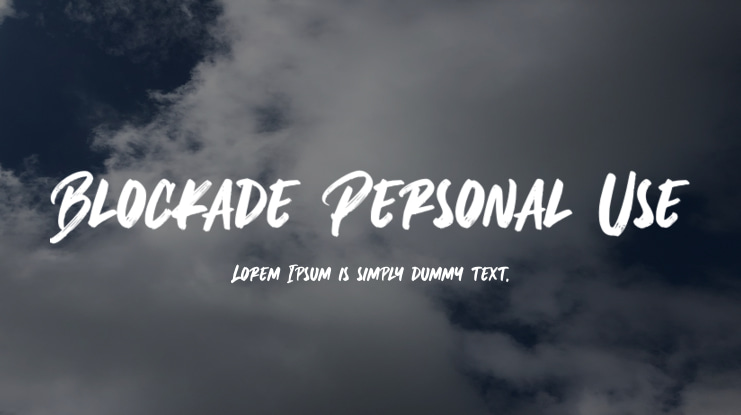Blockade Personal Use Font