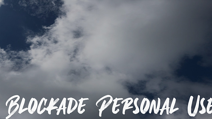 Blockade Personal Use Font