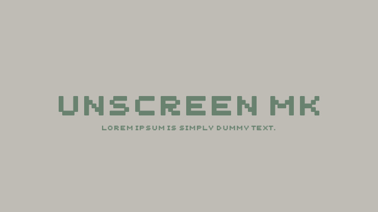 Unscreen MK Font