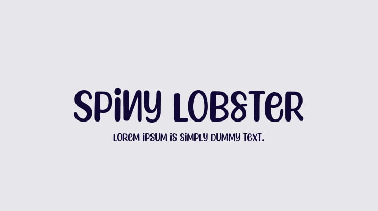 Spiny Lobster Font