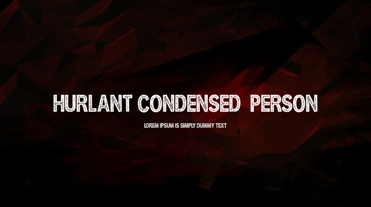 HURLANT CONDENSED  PERSON Font Family
