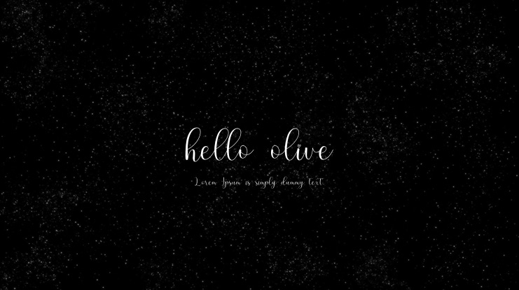 hello olive Font