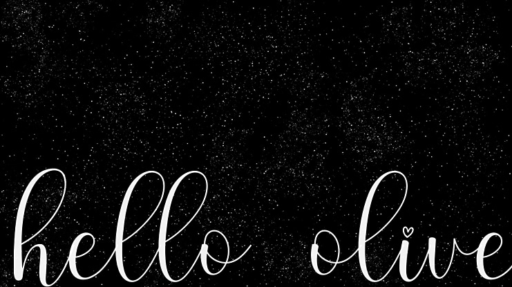 hello olive Font