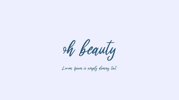 oh beauty Font