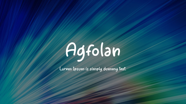Agfolan Font