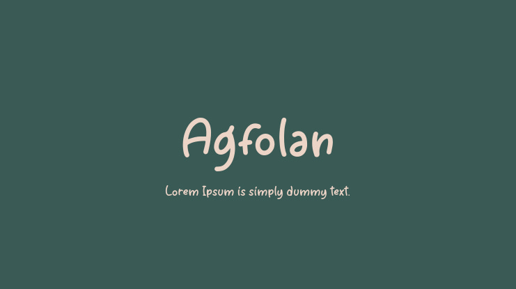 Agfolan Font