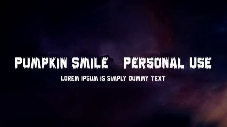 Pumpkin Smile - Personal Use Font