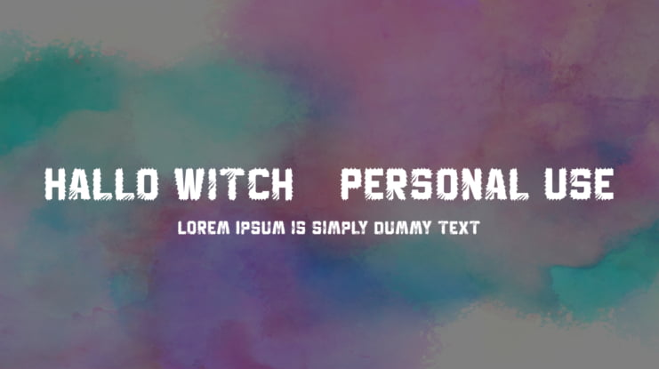 Hallo Witch - Personal Use Font