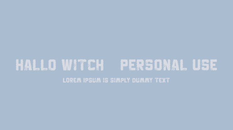 Hallo Witch - Personal Use Font
