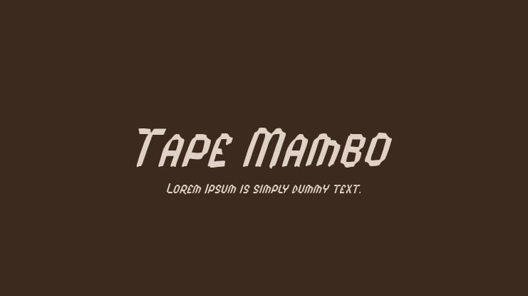 Tape Mambo Font