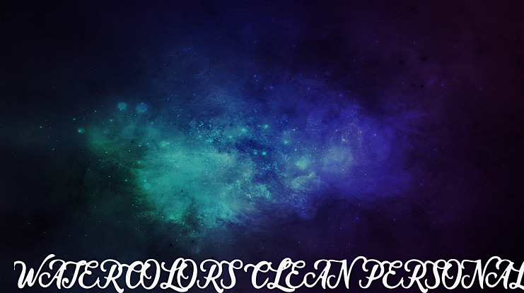 WATERCOLORS CLEAN PERSONAL USE Font Family
