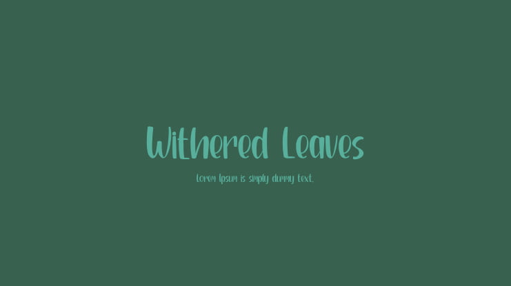 Withered Leaves Font
