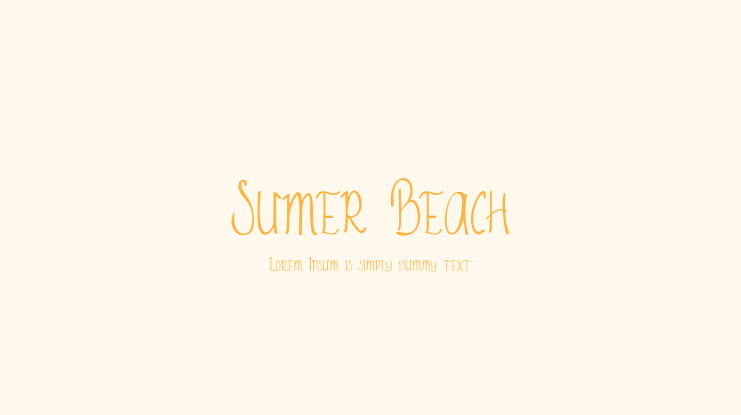 Sumer Beach Font