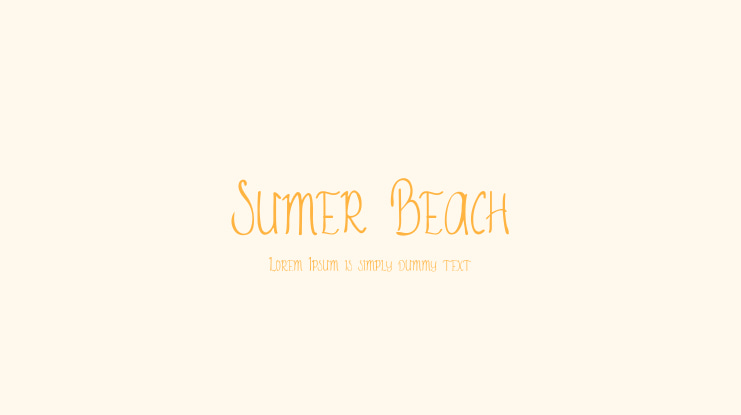 Sumer Beach Font
