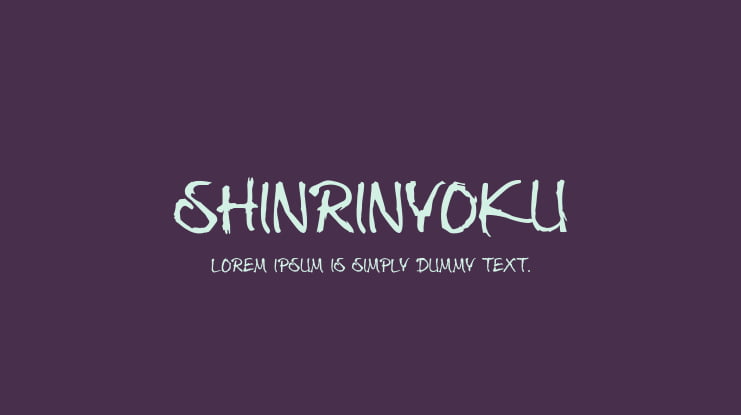 Shinrinyoku Font Family