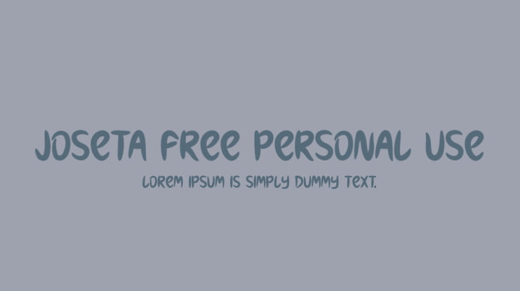 Joseta Free Personal Use Font