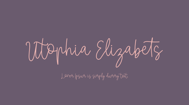 Utophia Elizabets Font