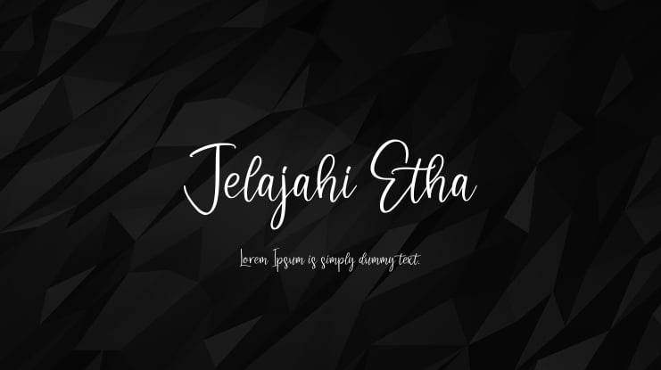 Jelajahi Etha Font