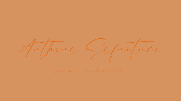 Anthoni Sifnature Font