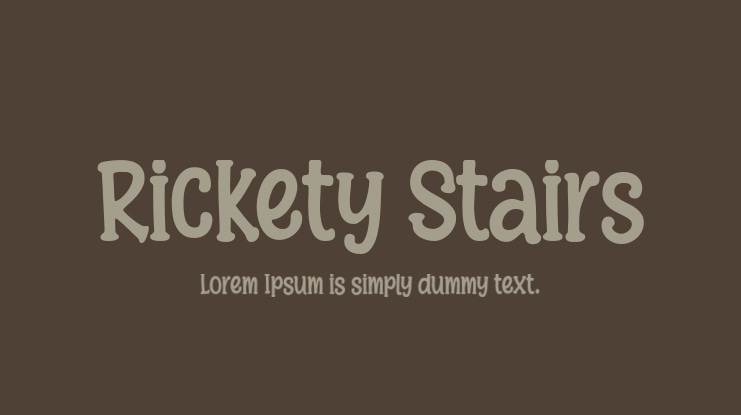 Rickety Stairs Font